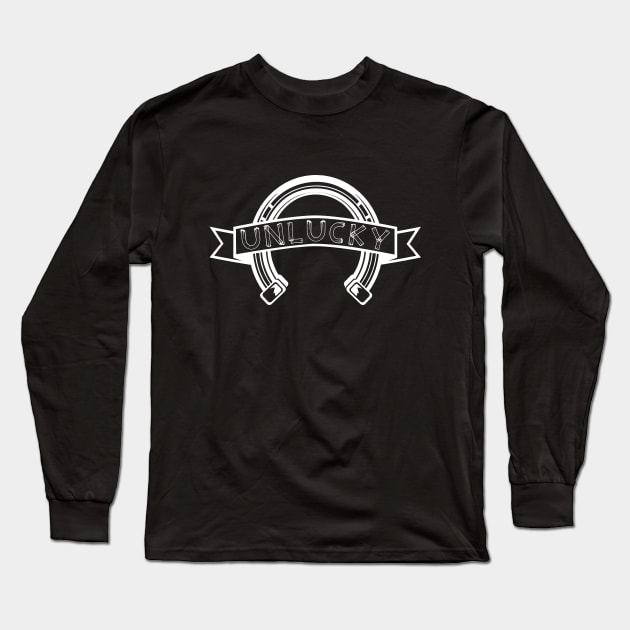 Unlucky Horseshoe Long Sleeve T-Shirt by mailboxdisco